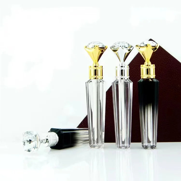 3ml Gold Silver Gradient Black Diamond Scepter3g  Lip Gloss Tube Lipstick Container Packaging