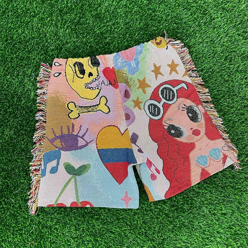 Woven Tapestry Shorts Custom Size Pattern Lovely Pattern Wholesale Unisex Pants & Trousers