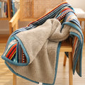 Nordic Double-layer Thick Warm All-Season Modern Polyester Fleece Sofa Nap Blanket