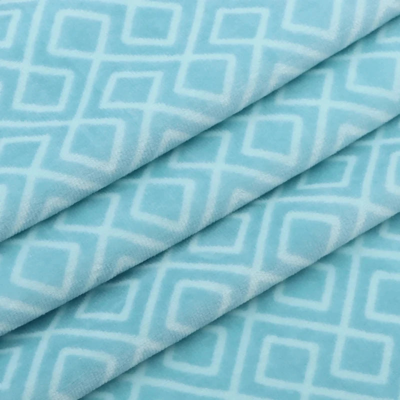 Wholesale 80% Cotton 20% Polyester Geometric Pattern Print Velvet Fabric for Bedding Car Seat Covers Rehabilitation Supplies