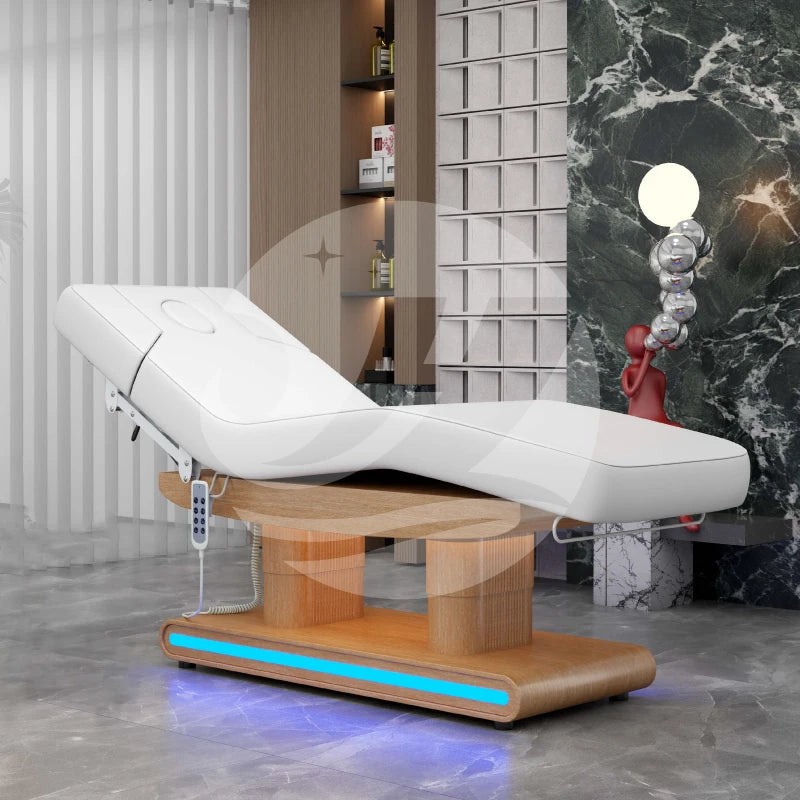 Professional Luxury Salon Beauty Facial Bed Massage Bed Electric 4 Motors Reclining Lash Bed Massage Table for Eyelash