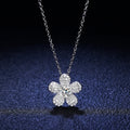 Beautiful Silver Necklace Shinning Moissanite Stone Diamond Fine Jewelry Four-leaf Clover Flower Pendant Moissanite Necklaces