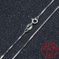 925 Silver Chain  Box Chain for Men Jewelry Women 1mm 2mm 3mm 4mm 16  18 20 22  24 Inches Long with Spring  Lobster Clasp