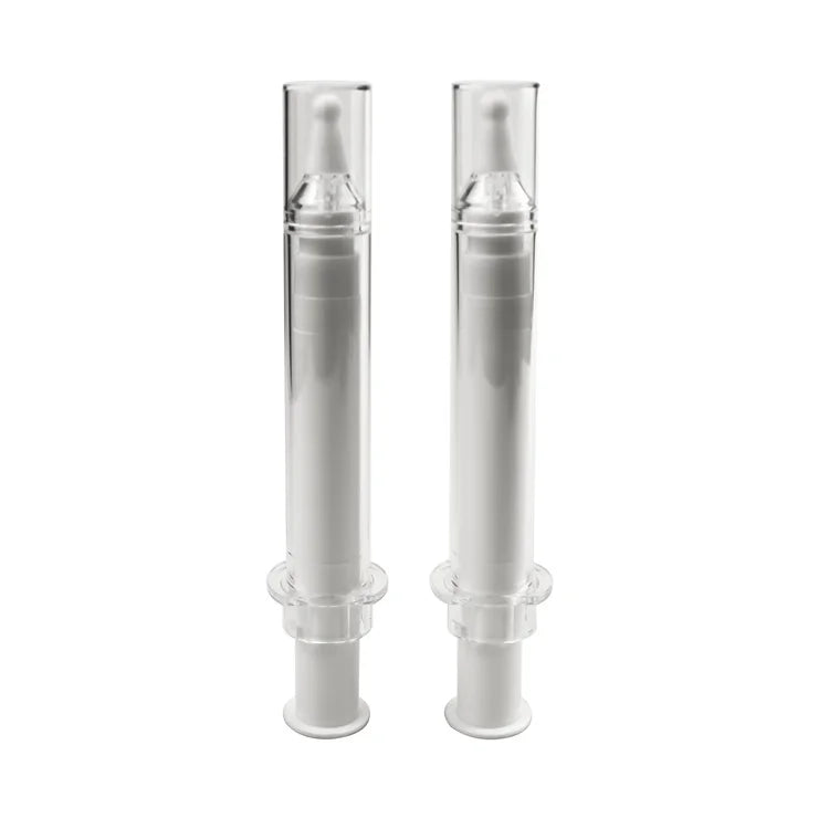 Cosmetic Syringe Bottle Empty ABS Plastic Airless Serum Tube Water Light Needle for Eye Cream Emulsion Screen Printing