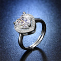 GT Jewelry Factory Direct Sale 925 Sterling Silver Plated Heart Shape White CZ Wedding Ring for Women Girls