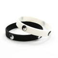 Cool Tai Chi Silicone Wristband Black White Color Sports Rubber Silicone Bracelets Bangles Fashion Jewelry Gifts Hot Sale