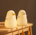 Lovely Seagull Night Light Decoration Children Lamp Portable Phone Holding Tap Sensor Duck Night Light LED Plastic White 60 80