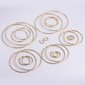 MECYLIFE 15-100mm Super Big Chunky Earrings 18K Gold Plated Stainless Steel Earrings Statement Jewelry Hoop Earrings