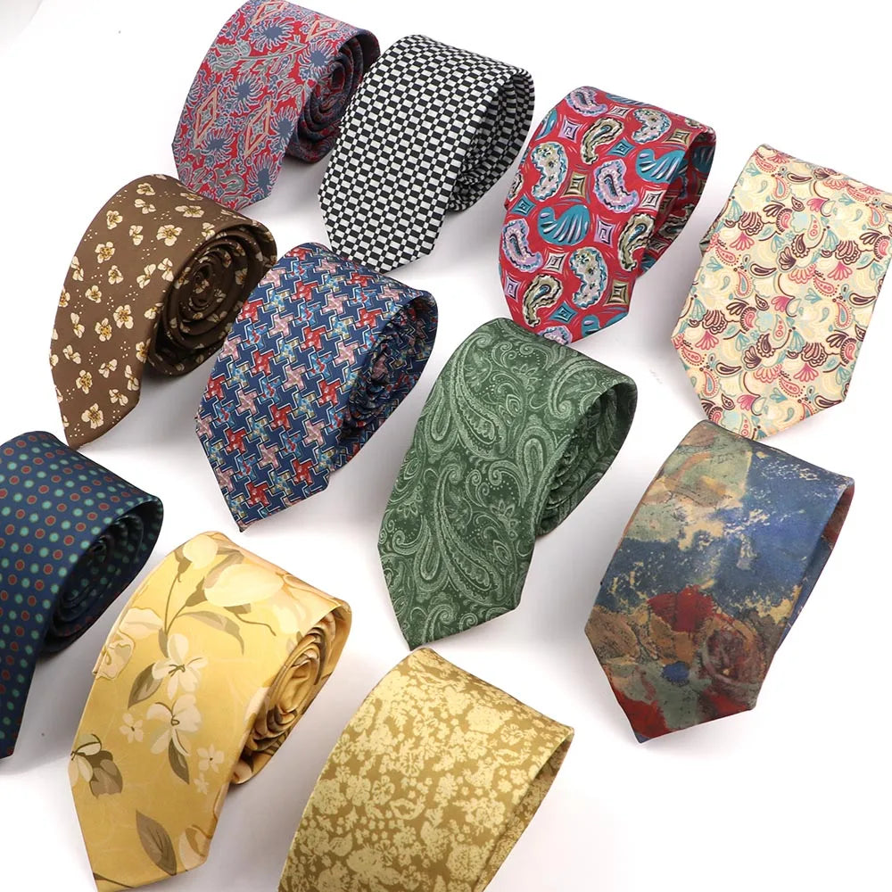 Men's Fashion 8cm Flower Floral Necktie for Men Wedding Business Meeting Gravata Soft Printing Tie Wed Gifts