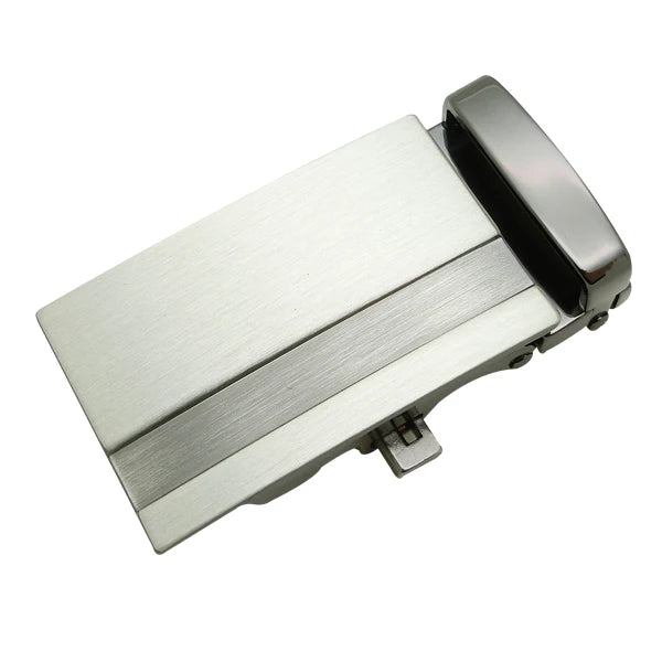 30mm Zinc Alloy One-Hand Auto Lock Belt Buckle-Nickel-Free Ratchet Buckle Without Rubber OEM/ODM Available
