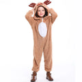 Christmas Cospla Family Animal Costume Christmas Reindeer Elk Play Coral Velvet Family Clothing