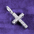 Fine Jewelry Pass Diamond Tester Hip Hop D Color Moissanite Halo Square Men's Cross Pendant With 925 Sterling Silver GRA