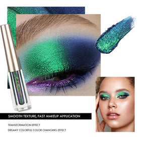 6 Color Chameleon Chrome Liquid Duochrome Eyeshadow High Pigment Multichrome Metallic Shimmer Eyeshadow