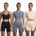 Beautyshow 5pcs Workout Outfits for Women Athletic Sets Sport Suits Yoga Gym Fitness Exercise Clothes Jogging Tracksuits