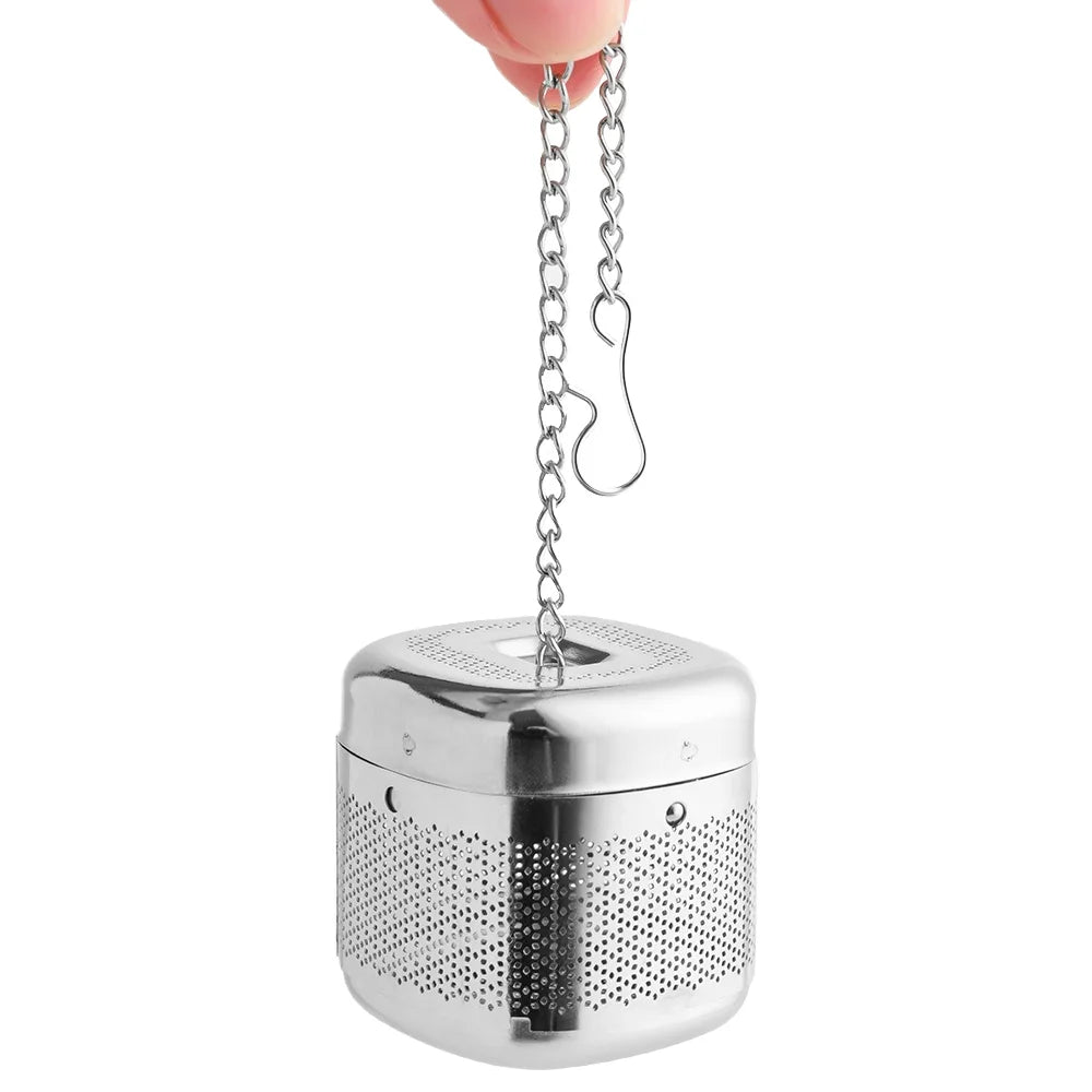 Portable Creative Stainless Steel Tea Infuser with Spoons-Polished Finish