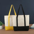 40*35*10cm Blank Heavy Duty Stylish Canvas Tote Bag With an External Pocket Daily Essentials Party Favor Wedding Gift