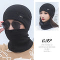 Cheap Custom Outdoor Beanie Knit Women Two-piece Unisex Winter Man Beanie Hat Scarf Set