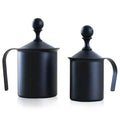 Wholesale 400ml Capacity Stainless Steel Black Milk Creamer Frother Cappuccino Coffee Foam Pitcher Milk Frother Cup