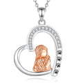 Merryshine 925 Sterling Silver Dog Pendant Necklace Trendy Memorial Keepsake Gifts for Women for Wedding and Party