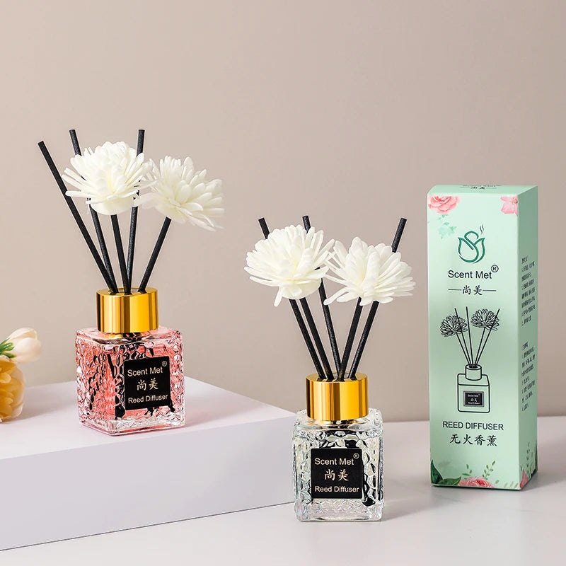 Promotion Popular Reed Diffuser With Rattan Reed Sticks Air Freshener Home Fragrance Reed Diffuser Box Packaging