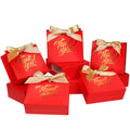 Luxury Custom Logo Gold Foil Red Gift Paper Shopping Bags for Perfume