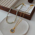 Natural Stone Pearl Necklace French Gentle Beaded Chocker Retro and Simple Style Collar Chain Female