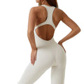 Plus Size Women's Anti-Cellulite Open Back Sports Yoga Gym Jumpsuits Playsuits Nylon Spandex Four-Way Stretch Breathable
