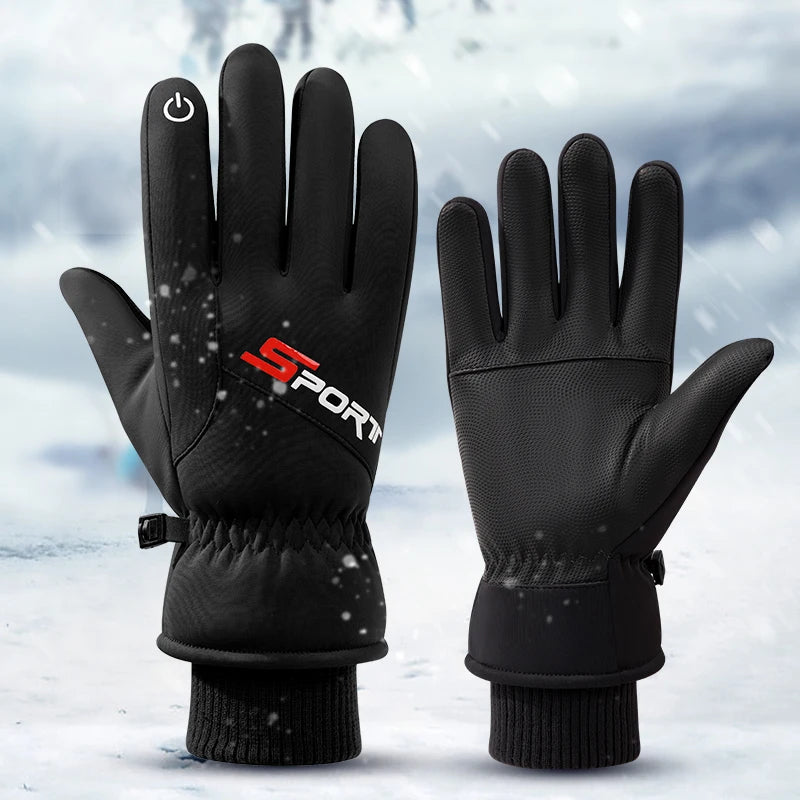 Customized logo Bike Cycling Outdoor Touch Screen Waterproof Snow Winter Men Snowboard Ski Gloves