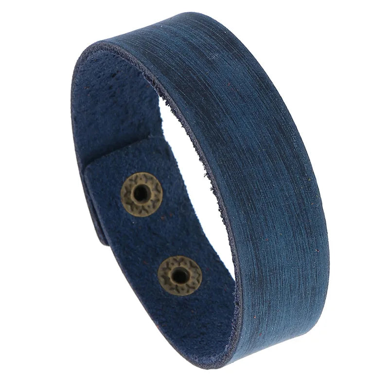 Wholesale Vintage Jewelry Wide Genuine Leather Bracelets & Bangles  Men Bracelet