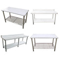 Chinese Restaurant Hotel Supplies Stainless Steel Work Table with Wire Grid Undershelf Stainless Steel Cutting Board Work Table