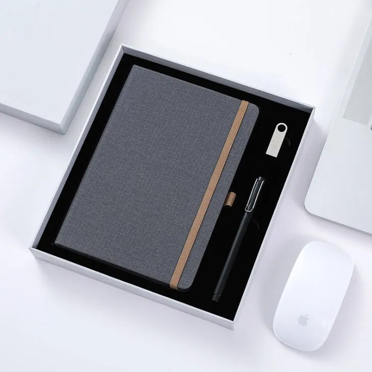 Best Selling Customizable A4 A5 A6 Leather Notebook 8GB 16GB 32GB USB Flash Pen Sets for Christmas Holiday Office Business Gifts