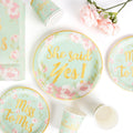 Pafu Bachelorette Party Supplies Bridal Shower Decorations She Said Yes 9'' Paper Plates