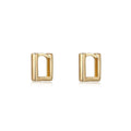 2022 NEW Fashion Earring Charms 925 Sterling Silver Hoop Custom Gold Plated Square Earring Jewelry WomenPopular