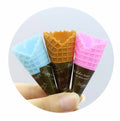 Custom Design Ice Cream Cone Resin Flat Back Charm Slime Beads for Kids Jewelry Crafts