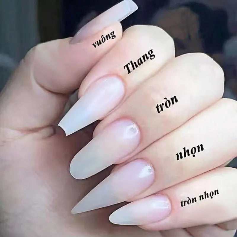 500 Pcs Transparent Natural Color Nail Full Cover Ballet Nail Factory Wholesale Nails Tip