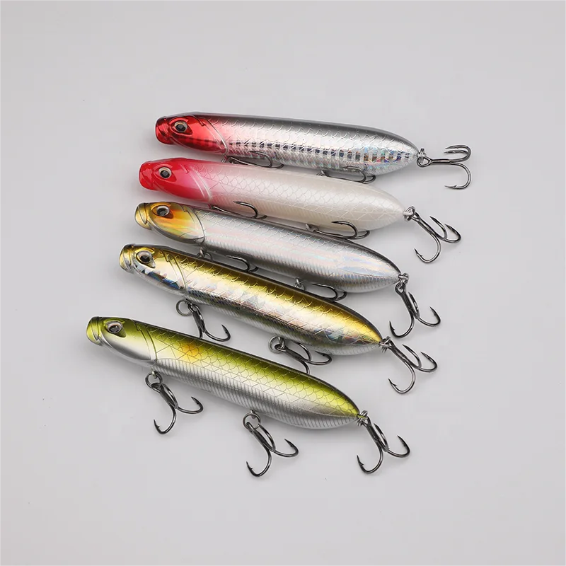 Pencil Topwater Popper Lure Wobbler 12g 18g Big Mouth Sea Fishing Walking Bass Bait