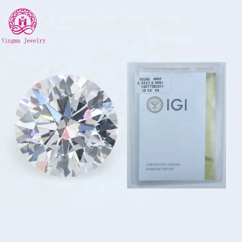 Yingma Wholesale D VVS1 Loose CVD Lab Grown Diamond Polished IGI Certificate