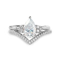 Trendy Engagement Fine Jewelry 1 Carat Marquise Cut Couple Rings 925 Silver Moissanite Wedding Ring Sets Ring 18k Gold