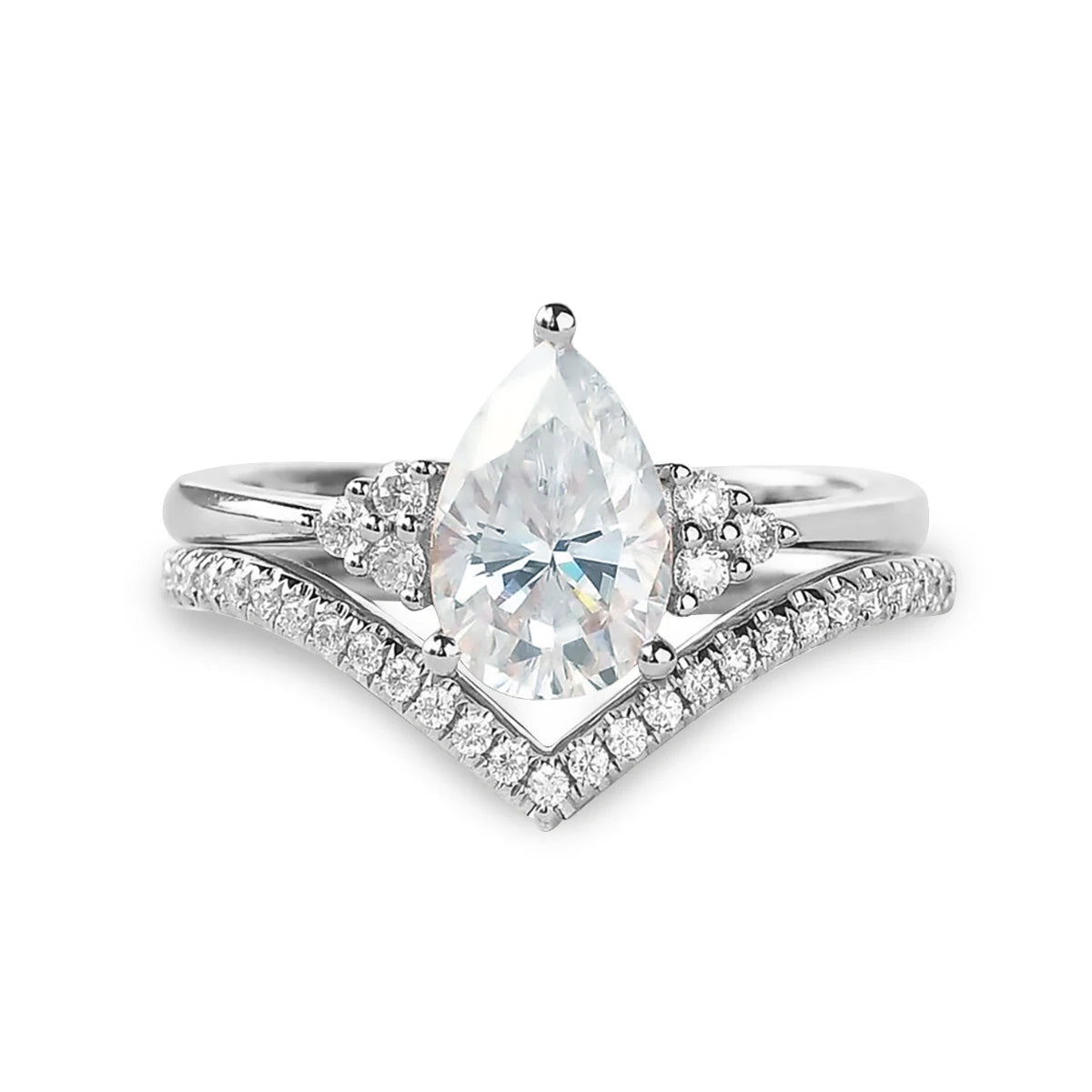 Trendy Engagement Fine Jewelry 1 Carat Marquise Cut Couple Rings 925 Silver Moissanite Wedding Ring Sets Ring 18k Gold