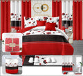Customized King Size Quilt Bedding Set 24 Pieces Bedspread Set with Curtains in Stock Set with Bathroom Shower Curtain LILIANNA