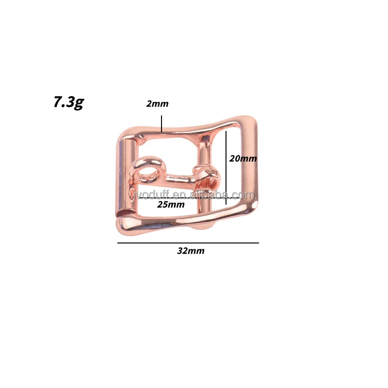Handbag Garment Rose Gold Color 20mm Metal Belt Buckle