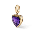Milskye Engagement Jewelry Fashion Fine for Women 925 Silver 18K Gold Amethyst Zircon Heart Charm Necklace