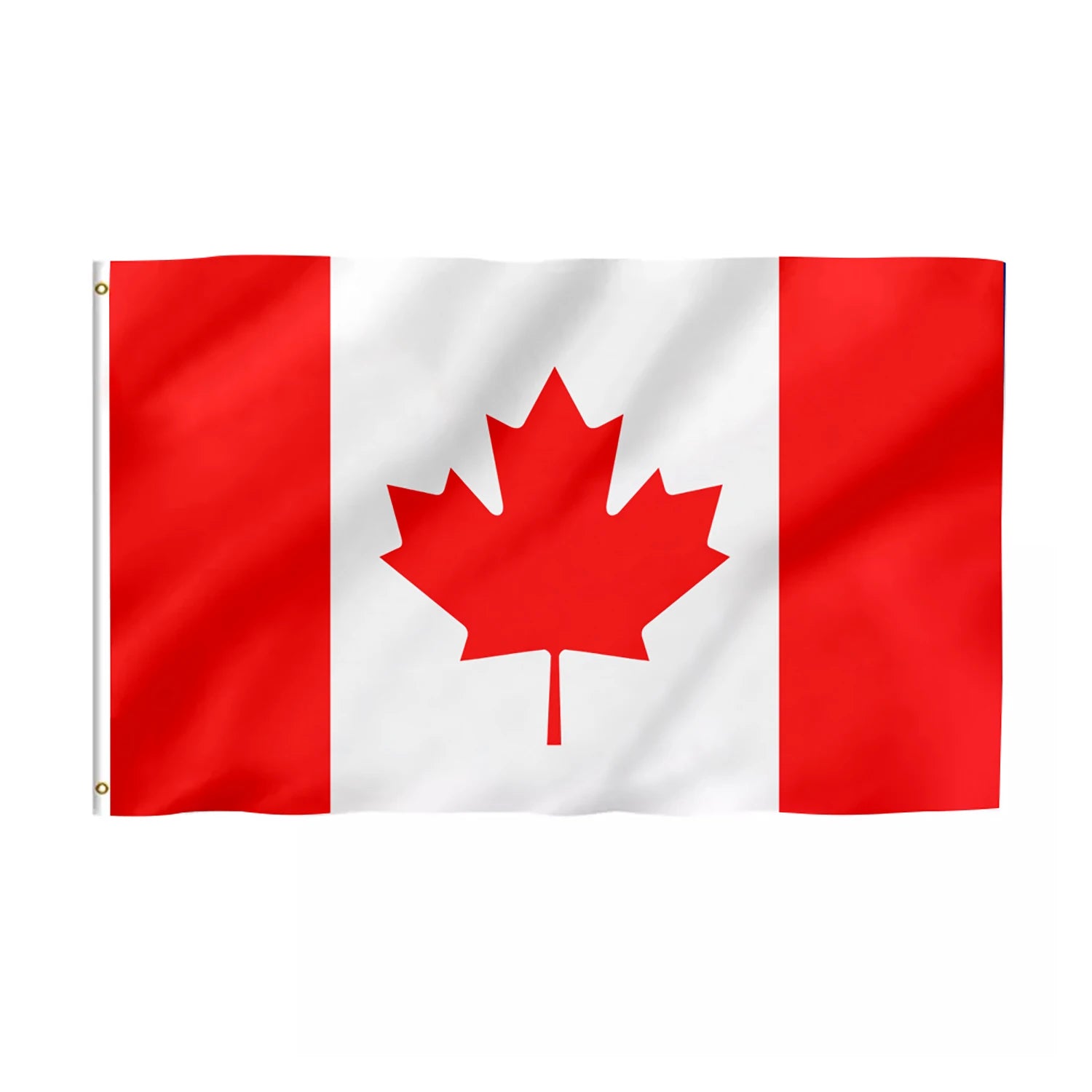 Ready to Ship 3x5 Ft Promotional Canada Flag 100% Polyester with Brass Grommets for Cars Pennant Style Hand Flag for Vehicle Use