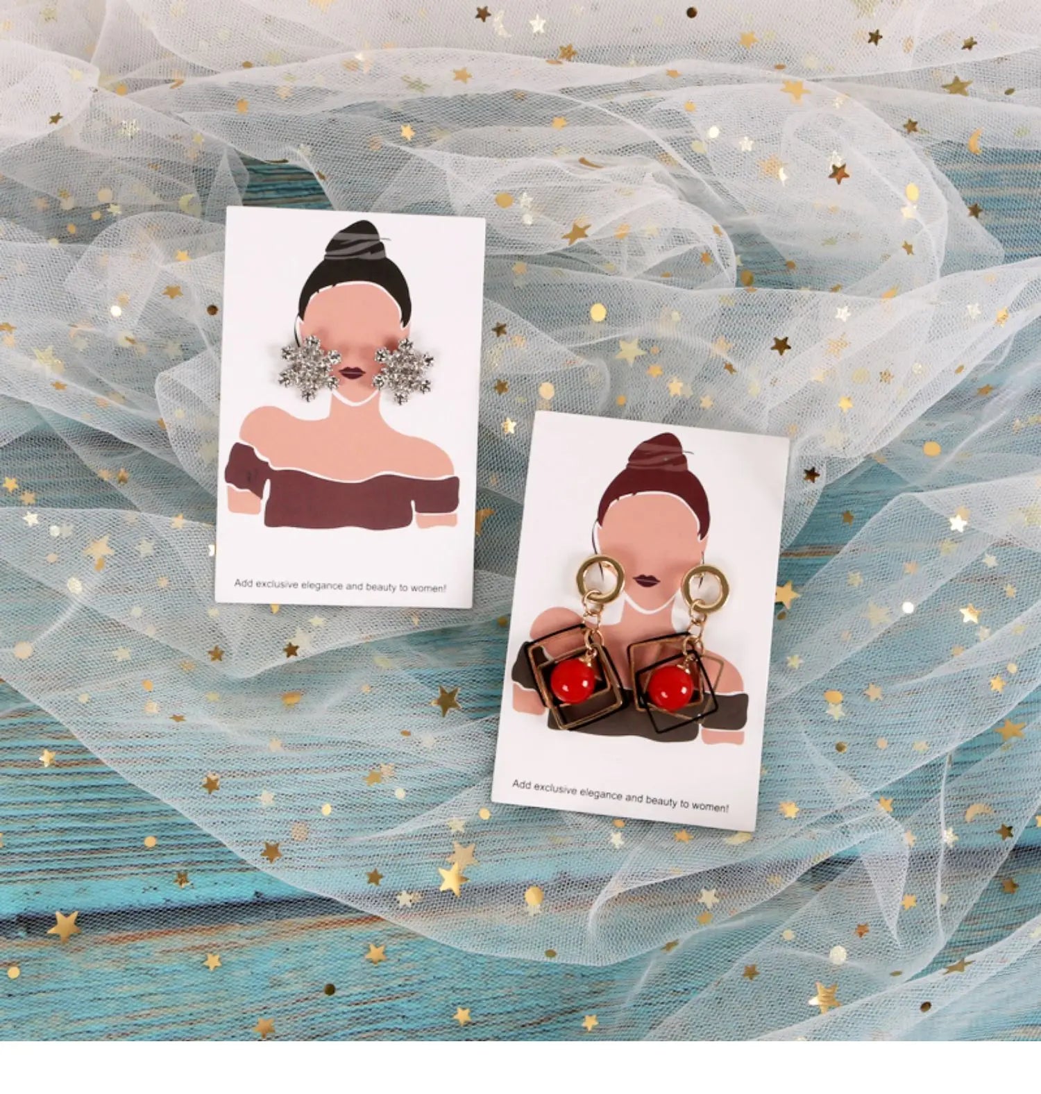 New Fashion Paper Earring hang Tag Necklace Tag Jewelry Hangtag  Display Cards hang Tags
