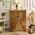 INNOVA Vintage Style Rustic Wooden Storage Side Cabinet Living Room Furniture for Entryway & Farmhouse Accent Design