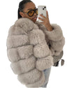 Custom Factory Direct Wholesale Fur Coat Women Natural Fur Coat Real Fox Jacket Winter Genuine Fox Fur Coat