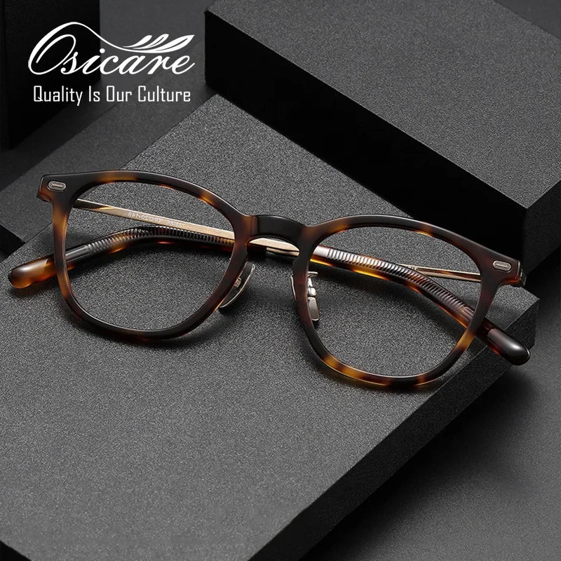 Luxury Brand Design Japan Vintage Eyewear Custom Specs Eyeglasses Pure Titanium Glasses Optical Frames for Men Lentes Recetados