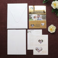 Custom Gold Foil Printing Acrylic Wedding Invitation Trifold Pocket Invitation Card Photo with RSVP and Detail Cards