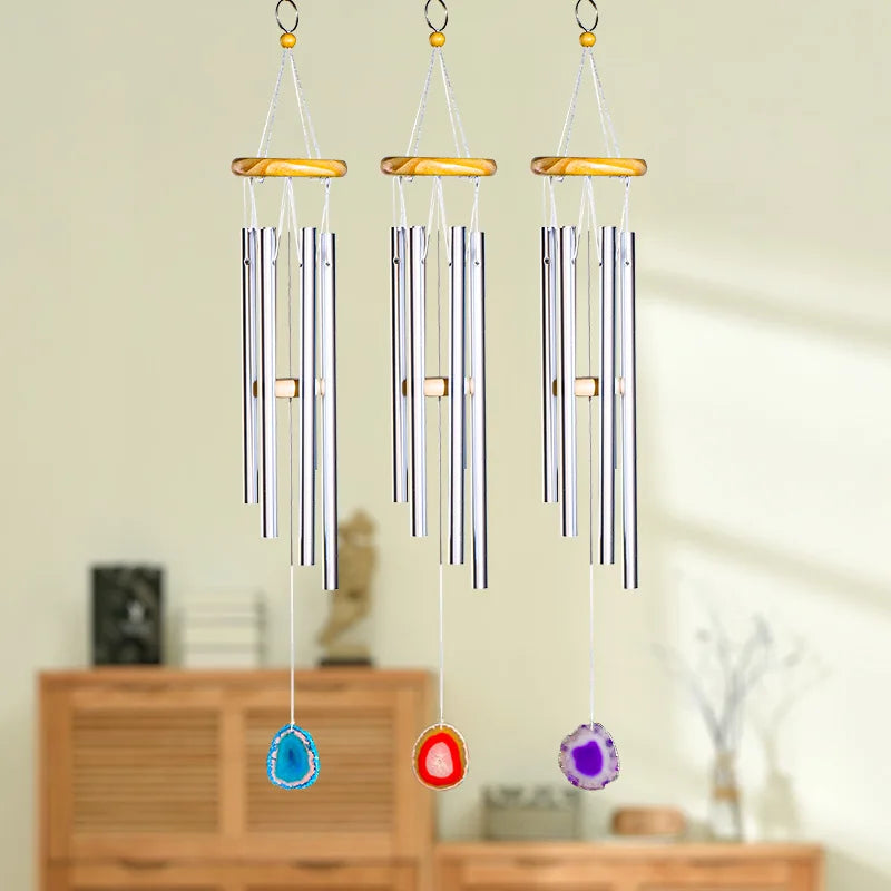 Natural Agate Crystal Wind Chime Colorful Pendant for Reiki Healing Other Crystal Crafts Product Category
