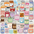 50Pcs Cartoon Scented Candles Graffiti Stickers for Bedroom Bathroom Decor Candle Shop Gift Sticker